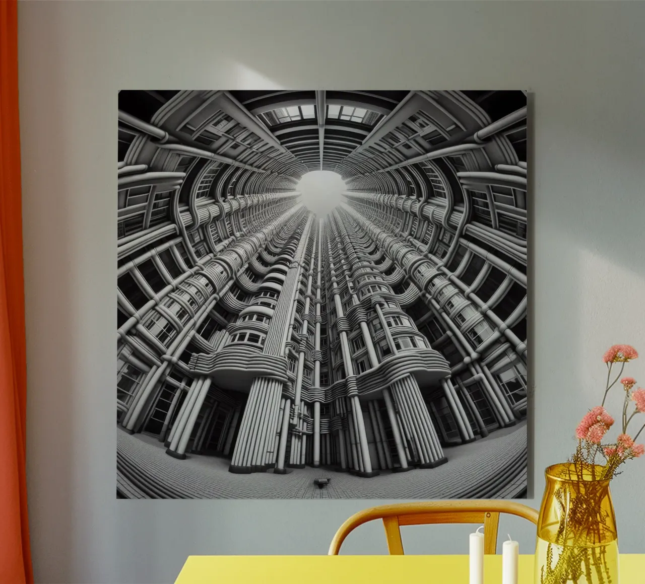Sphere 033 - Futuristic Cylindrical Architecture alluminio dibond da Spheres