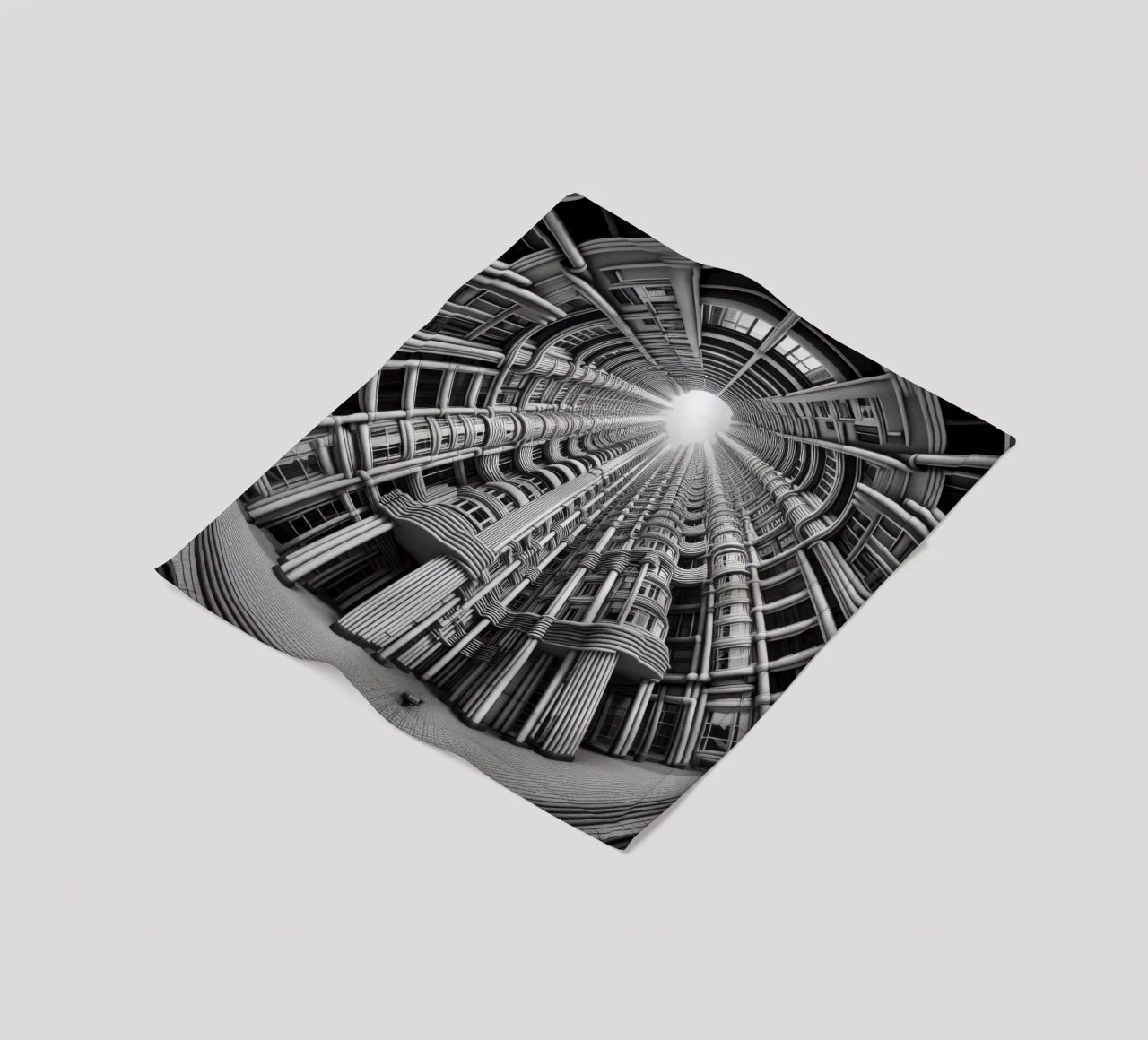 Sphere 033 - Futuristic Cylindrical Architecture coperta in pile da Spheres