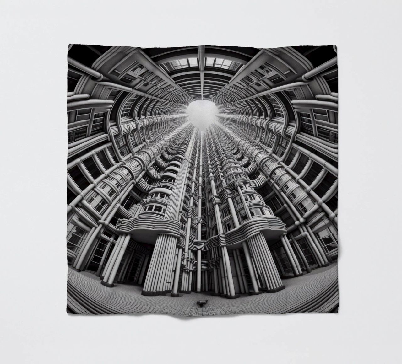 Sphere 033 - Futuristic Cylindrical Architecture coperta in pile da Spheres