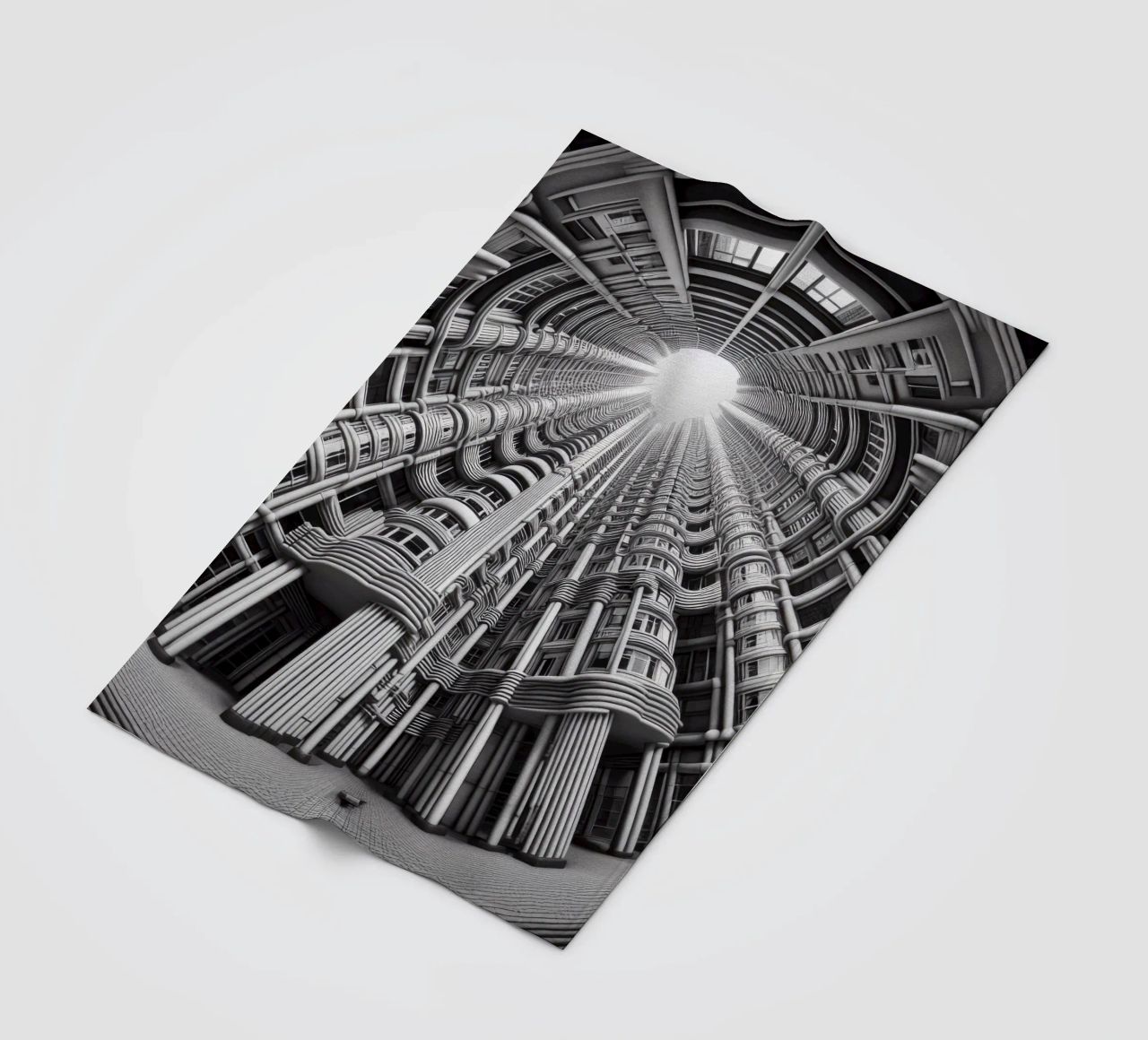 Sphere 033 - Futuristic Cylindrical Architecture coperta in pile da Spheres