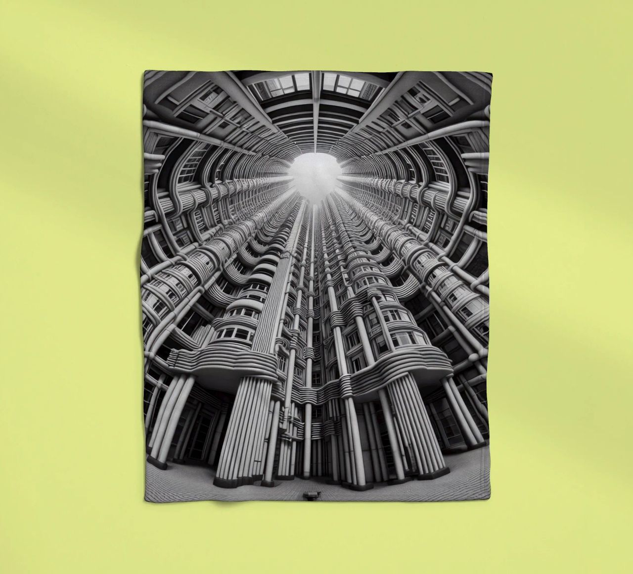 Sphere 033 - Futuristic Cylindrical Architecture coperta in pile da Spheres
