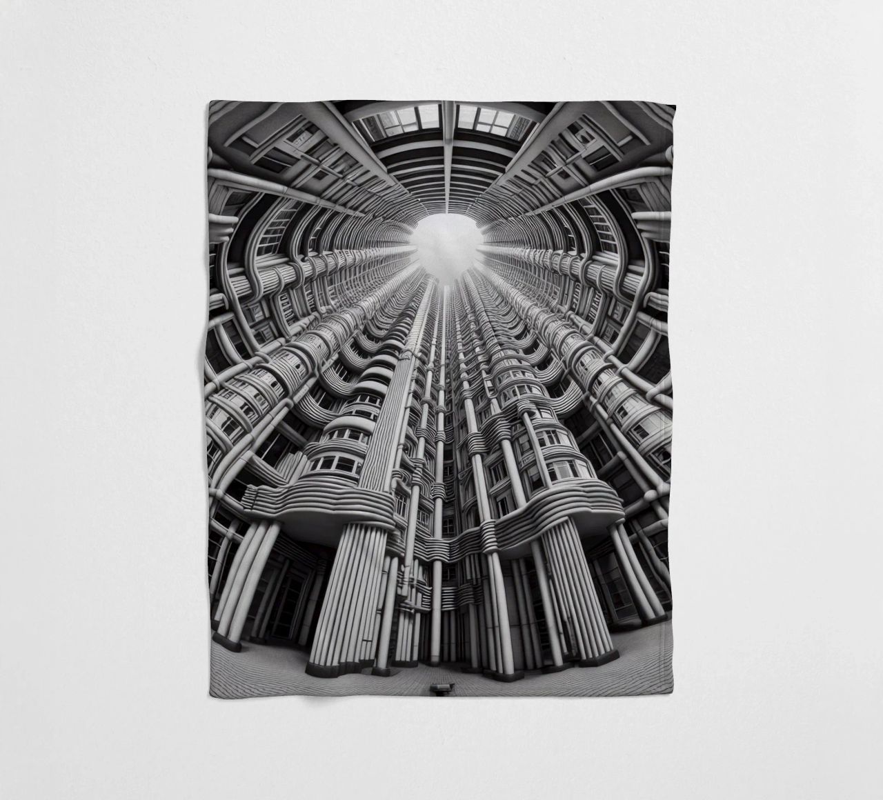 Sphere 033 - Futuristic Cylindrical Architecture coperta in pile da Spheres