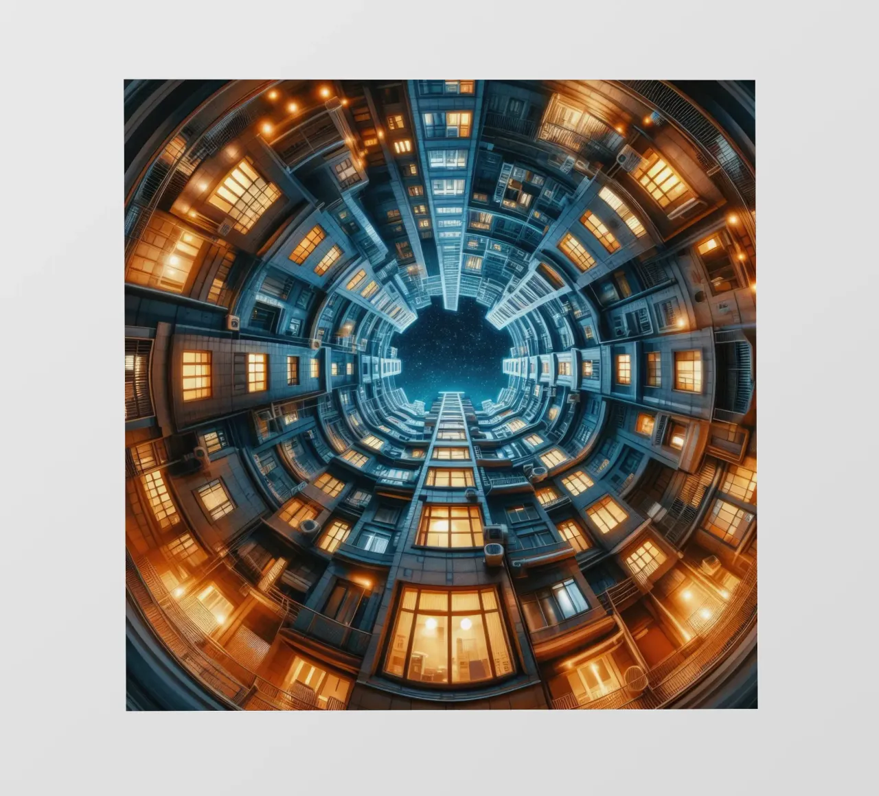 Sphere 015 - Futuristic Urban Courtyard pellicola backlit da Spheres