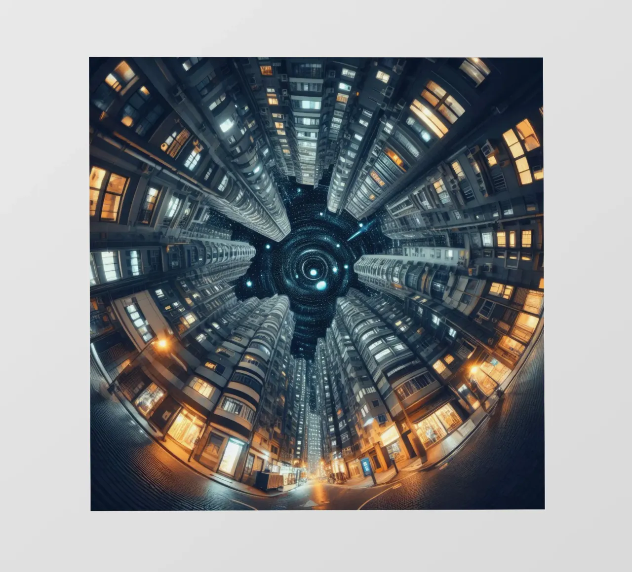 Sphere 032 - Futuristic Cityscape pellicola backlit da Spheres