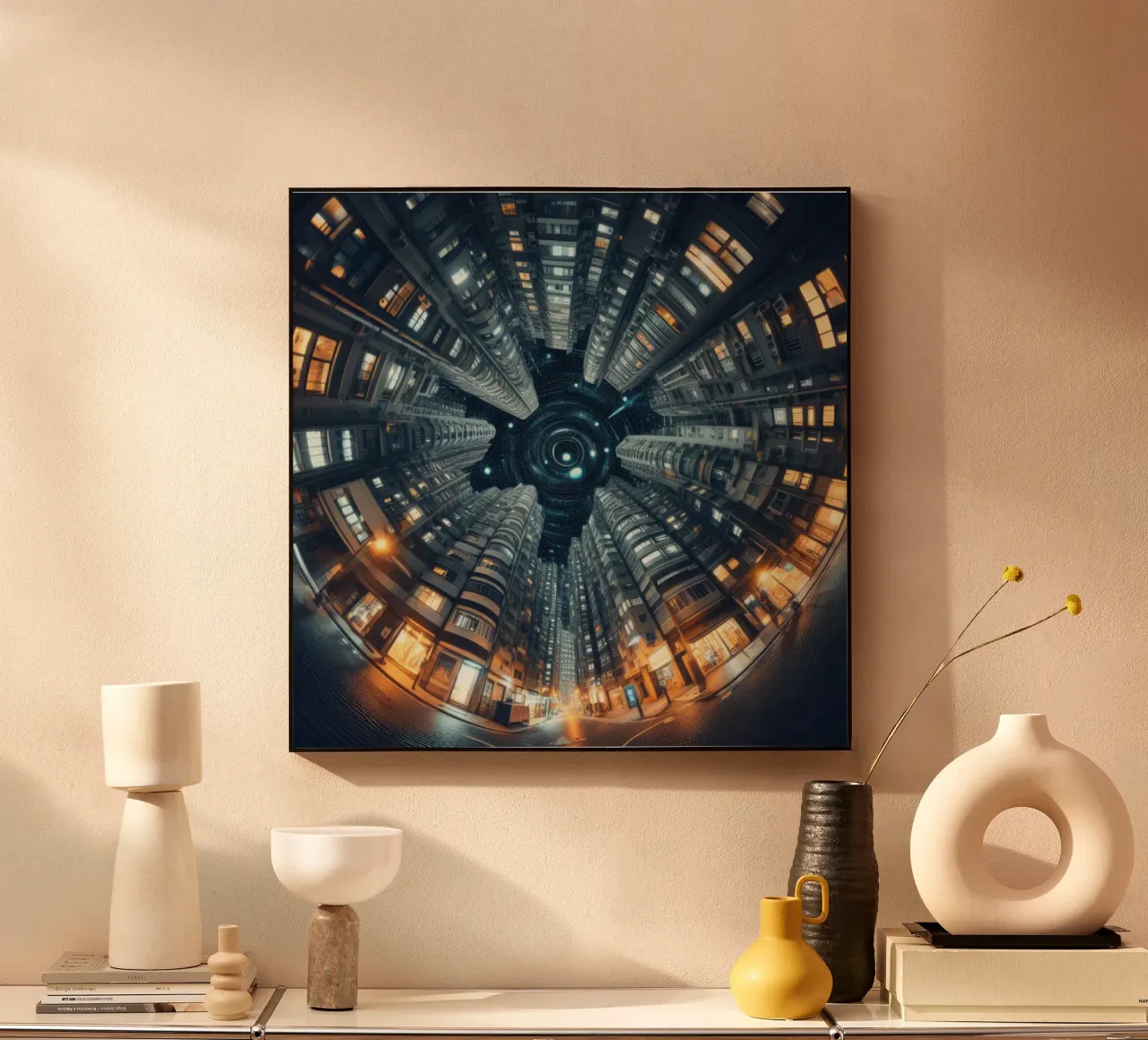 Sphere 032 - Futuristic Cityscape alluminio dibond da Spheres