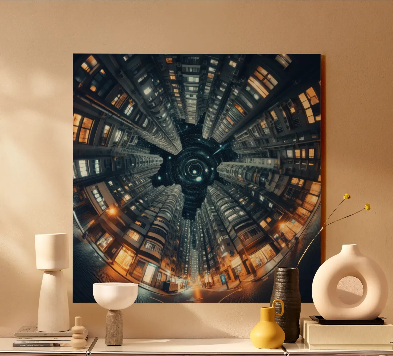 Sphere 032 - Futuristic Cityscape alluminio dibond da Spheres
