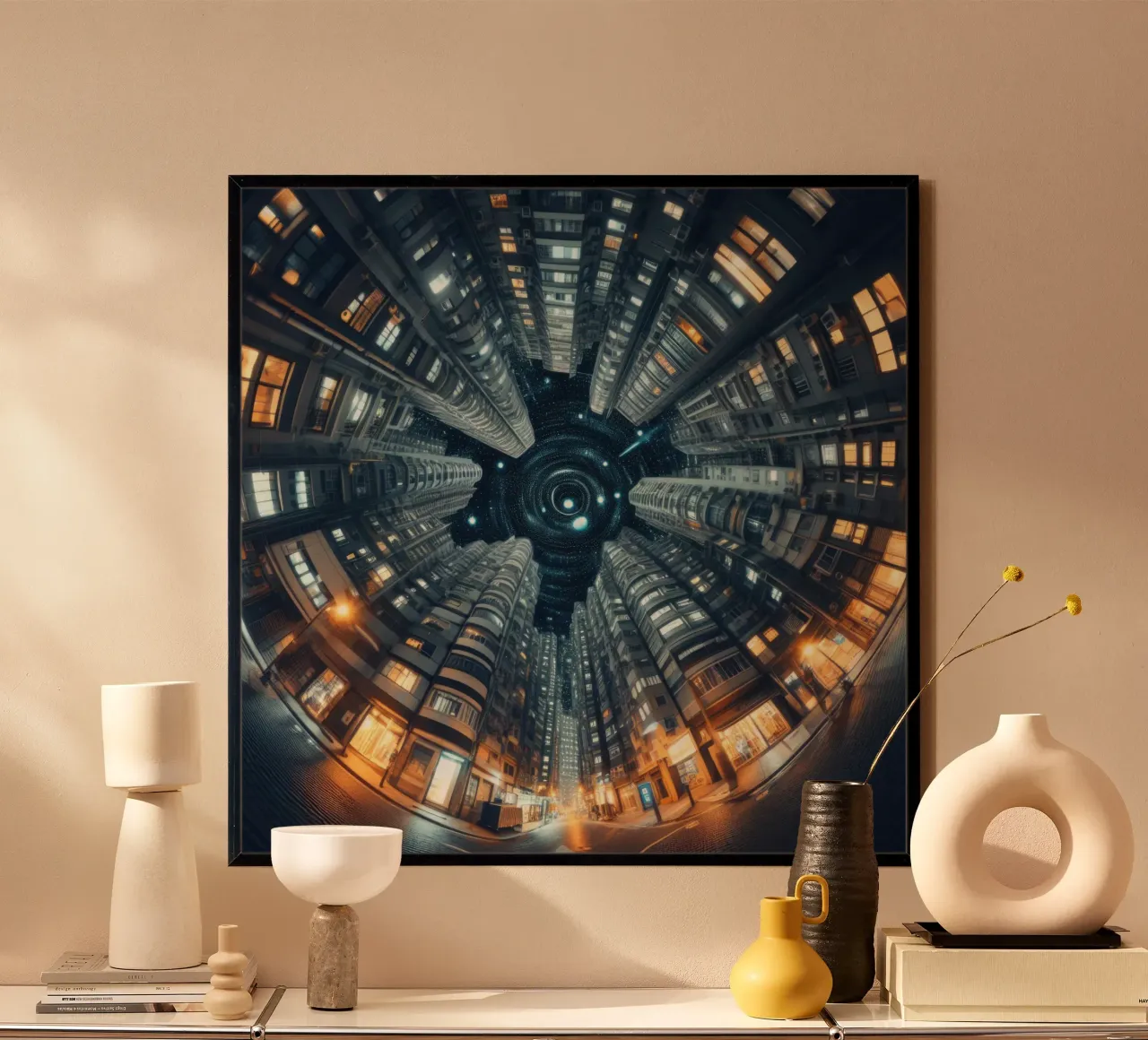 Sphere 032 - Futuristic Cityscape carta hahnemühle da Spheres