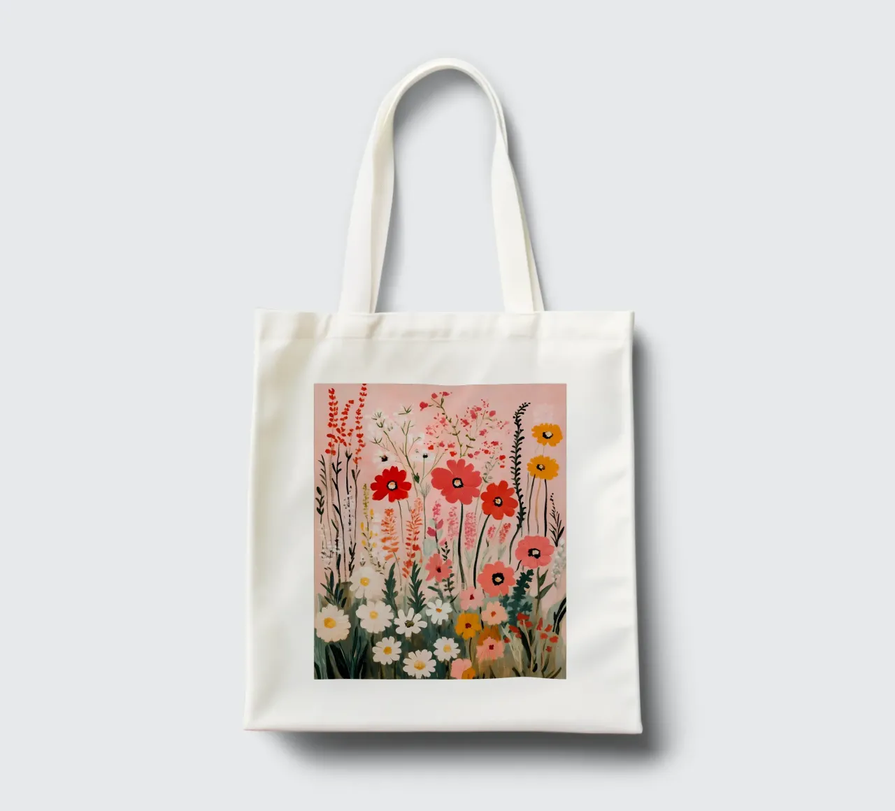 Daisies Wildflowers Field tote bag by IamHomeStudio