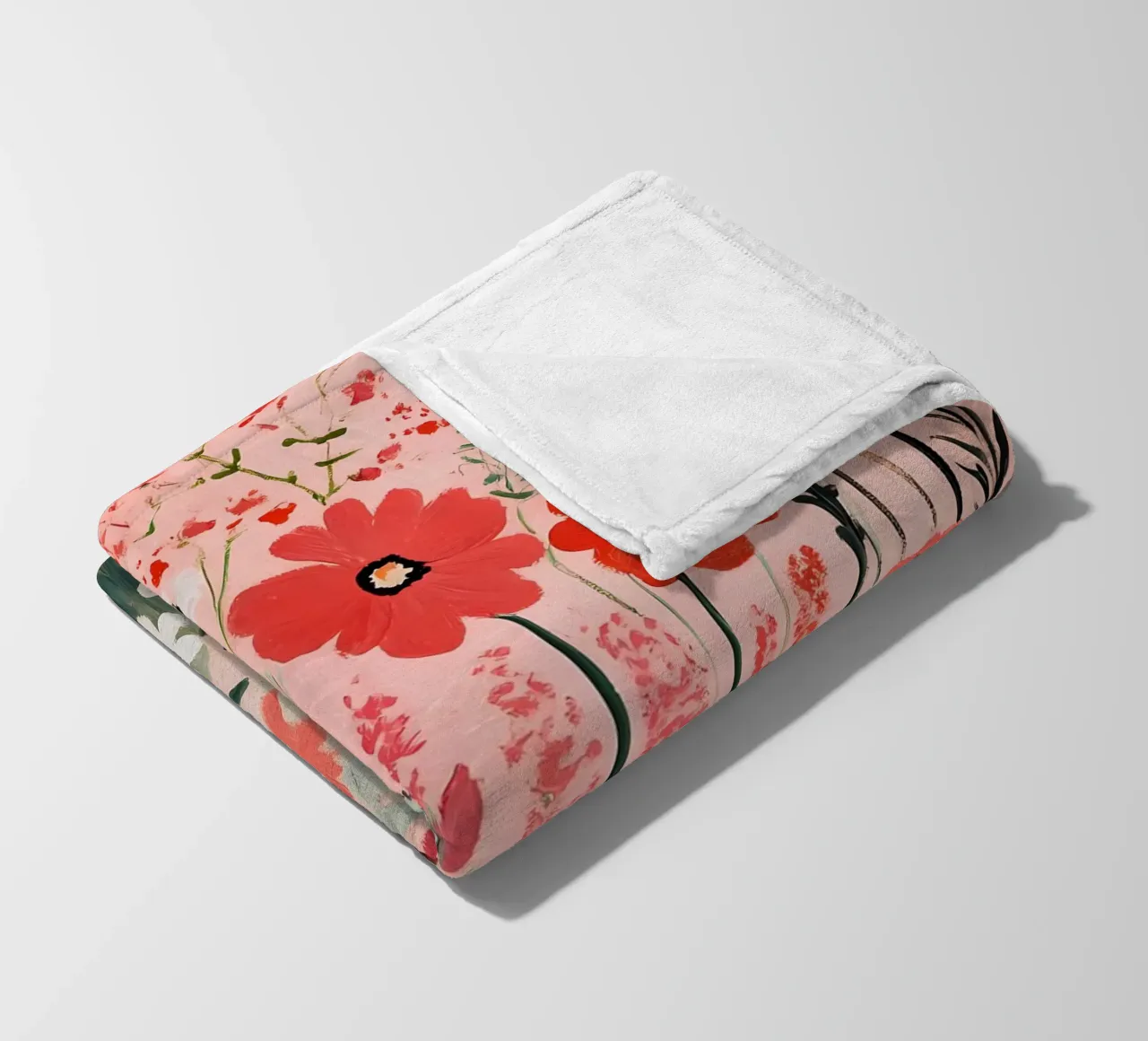 Daisies Wildflowers Field fleece blanket by IamHomeStudio
