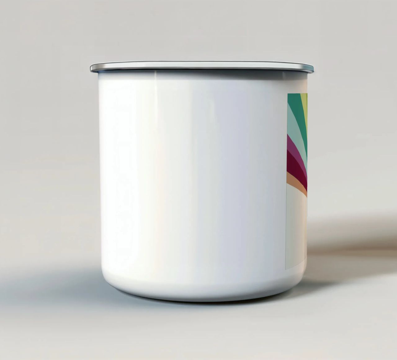 Tower Rainbow tazza in smalto da The Gently Unfurling Sneak