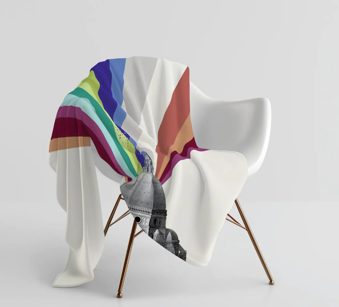 Tower Rainbow fleecedeken van The Gently Unfurling Sneak