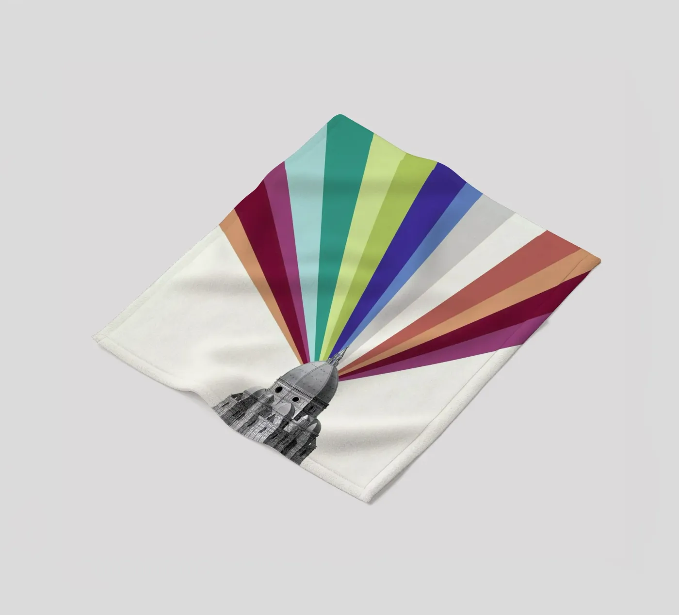 Tower Rainbow fleecedeken van The Gently Unfurling Sneak