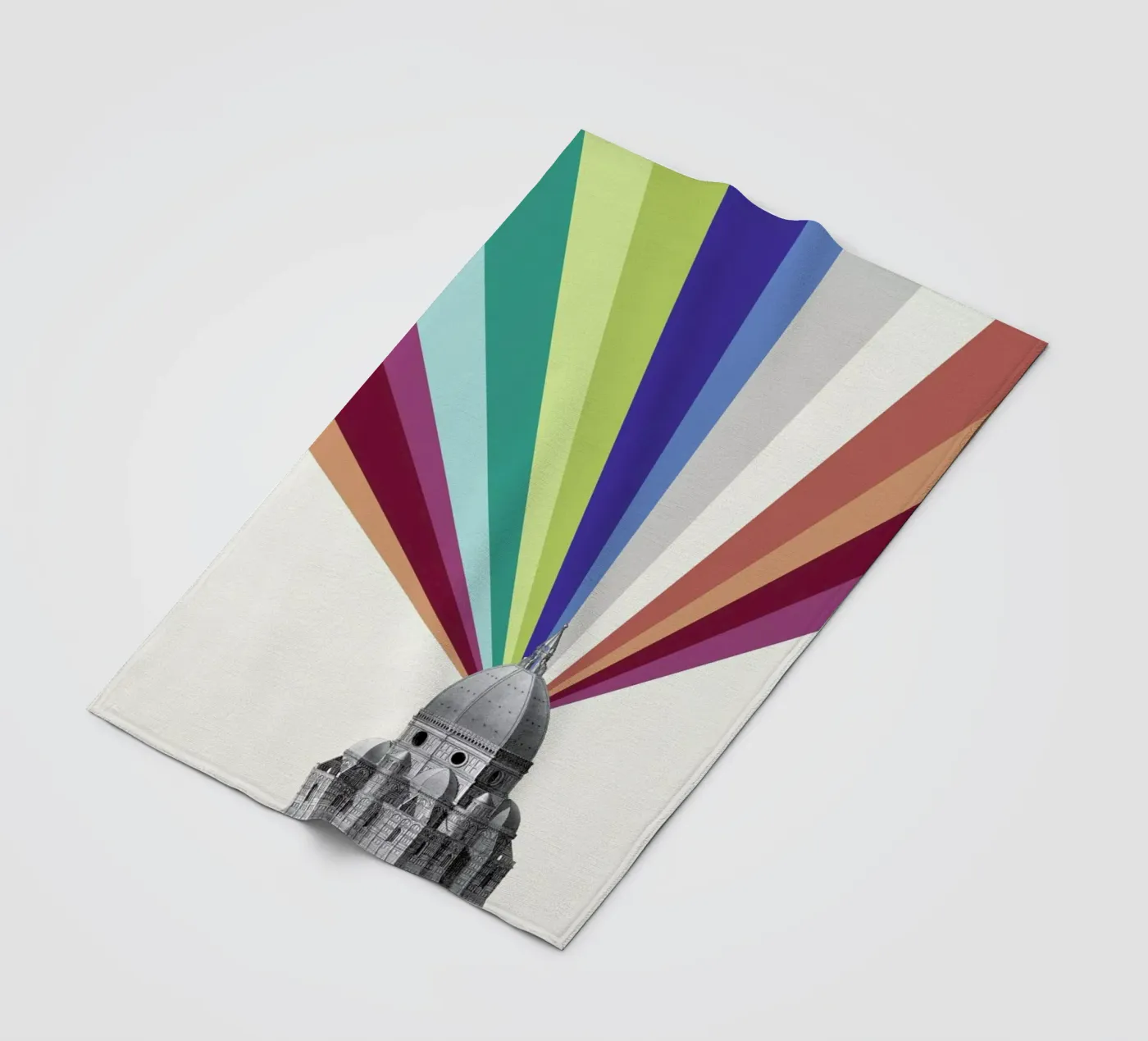 Tower Rainbow fleecedeken van The Gently Unfurling Sneak