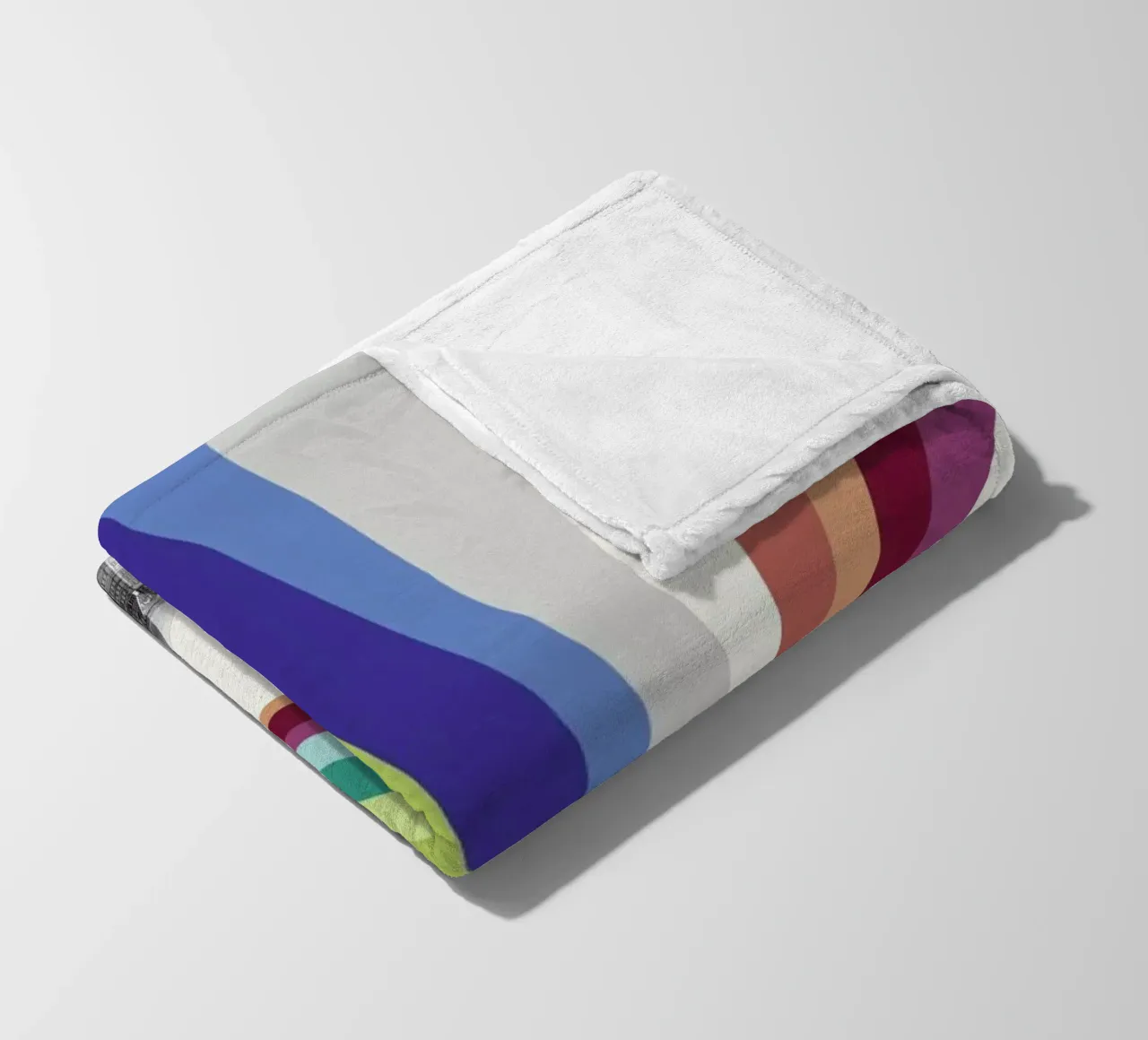 Tower Rainbow fleece blanket by The Gently Unfurling Sneak