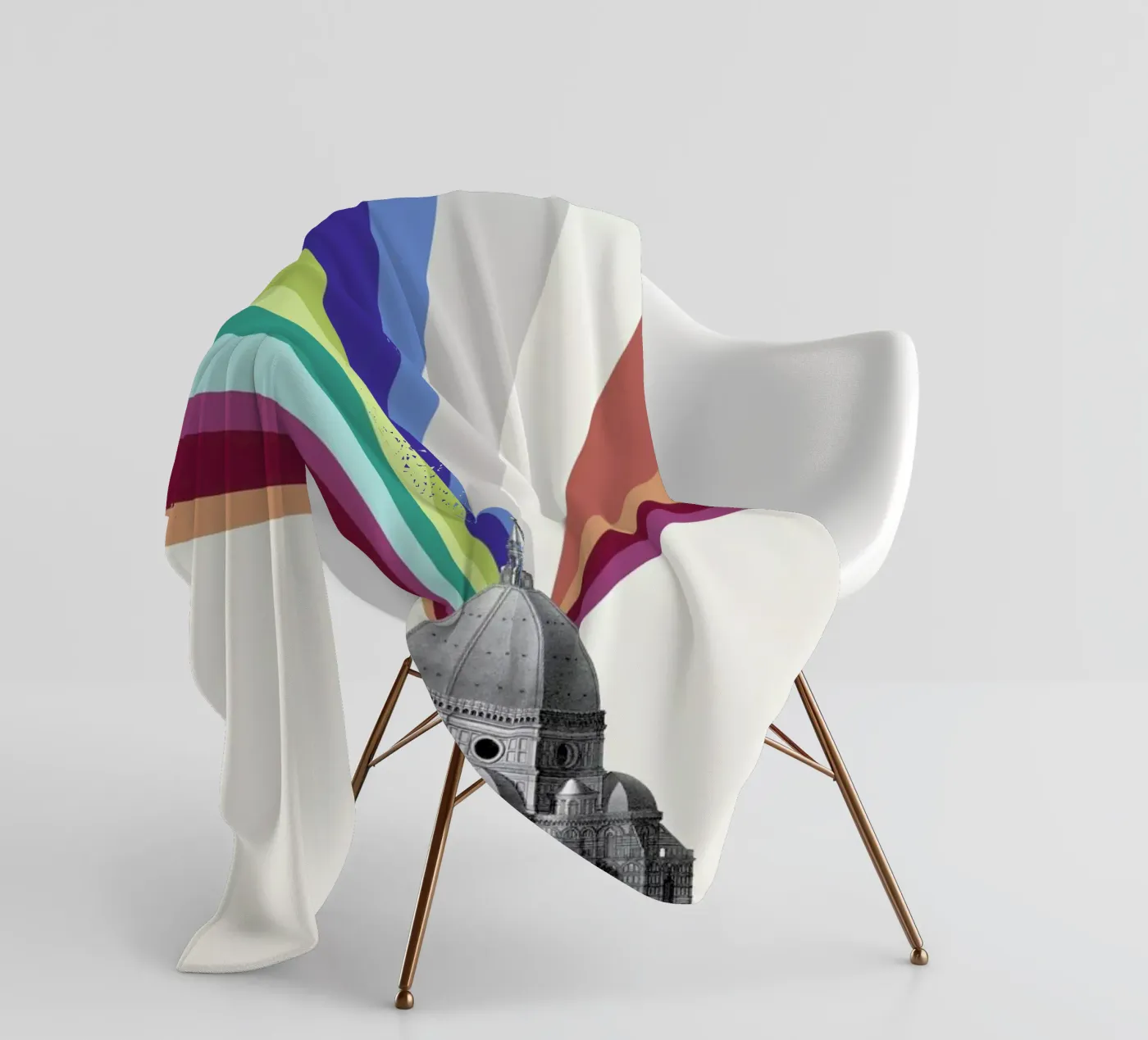 Tower Rainbow fleecedeken van The Gently Unfurling Sneak