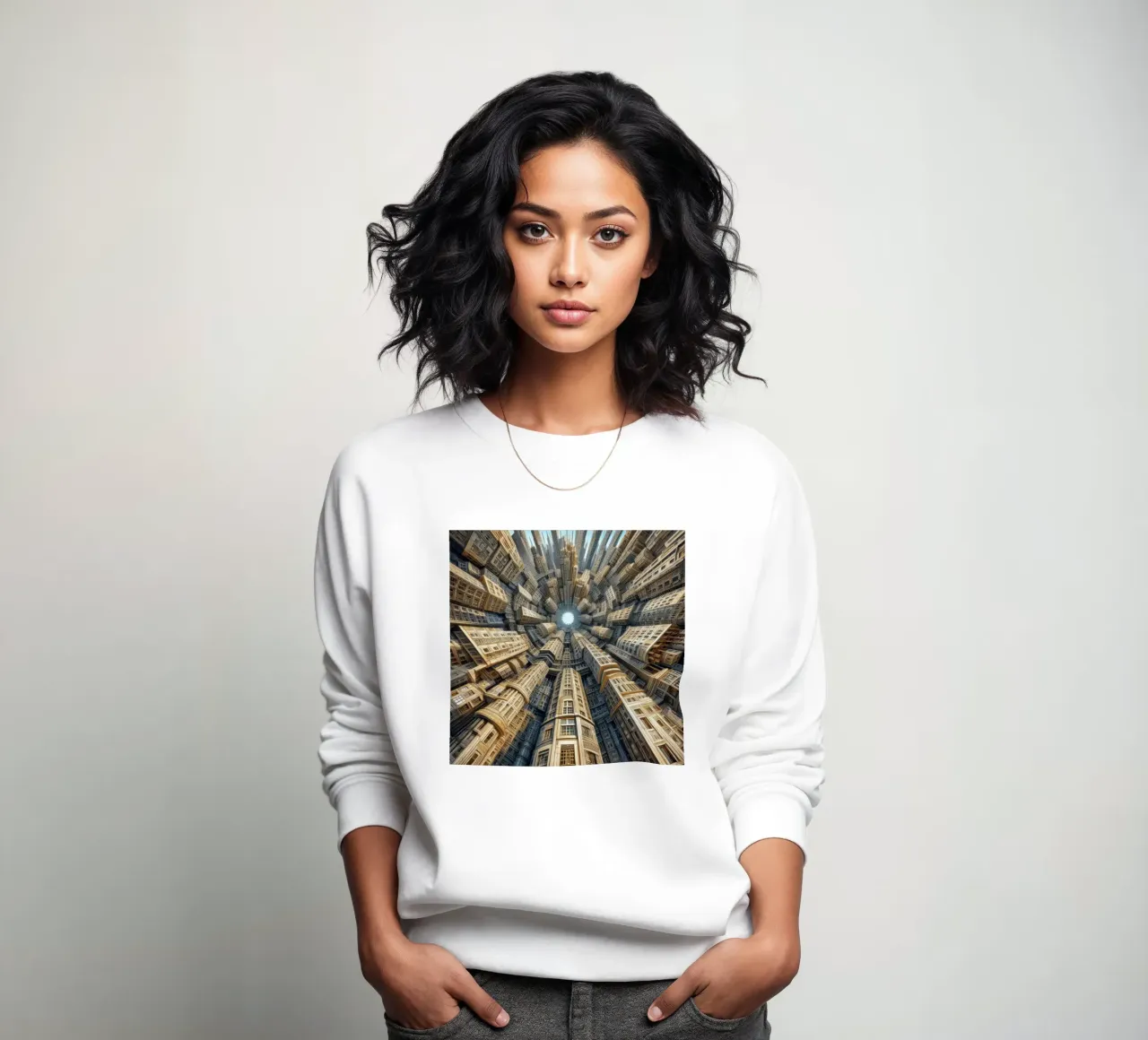 Sphere 035 - Towering Symmetrical Urban Structures sweatshirt van Spheres