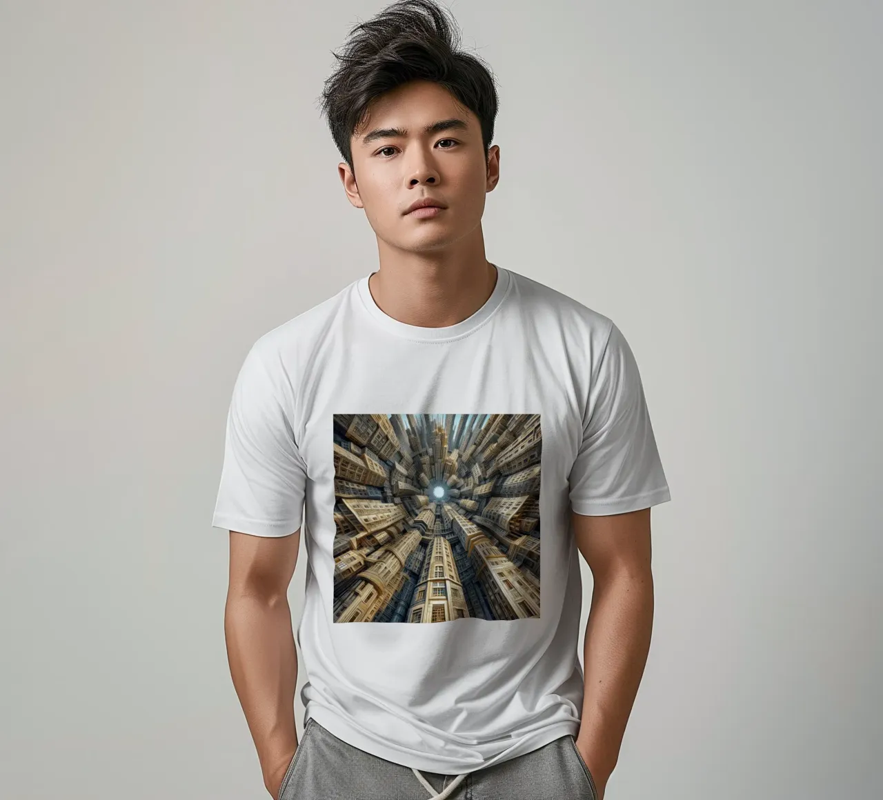 Sphere 035 - Towering Symmetrical Urban Structures t-shirt da Spheres