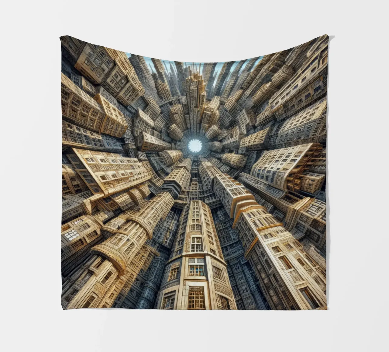 Sphere 035 - Towering Symmetrical Urban Structures coperta in pile da Spheres