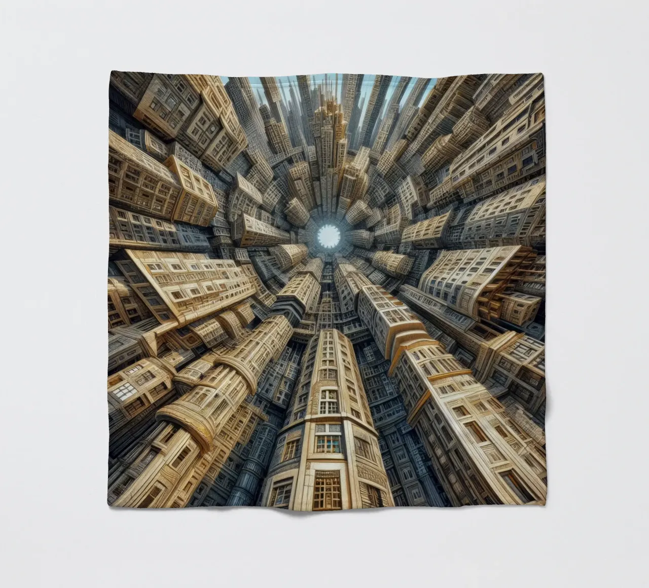 Sphere 035 - Towering Symmetrical Urban Structures coperta in pile da Spheres