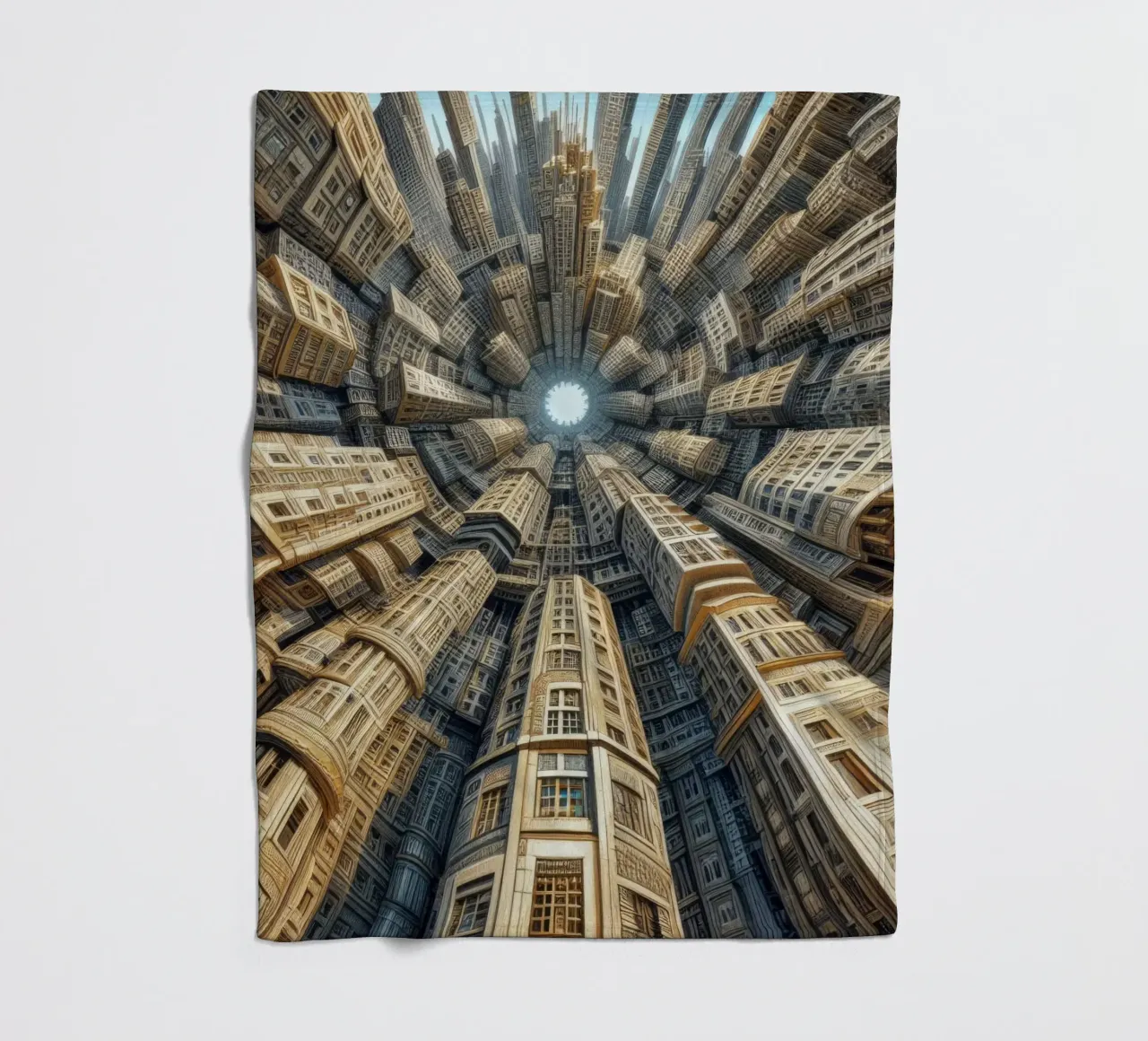 Sphere 035 - Towering Symmetrical Urban Structures coperta in pile da Spheres