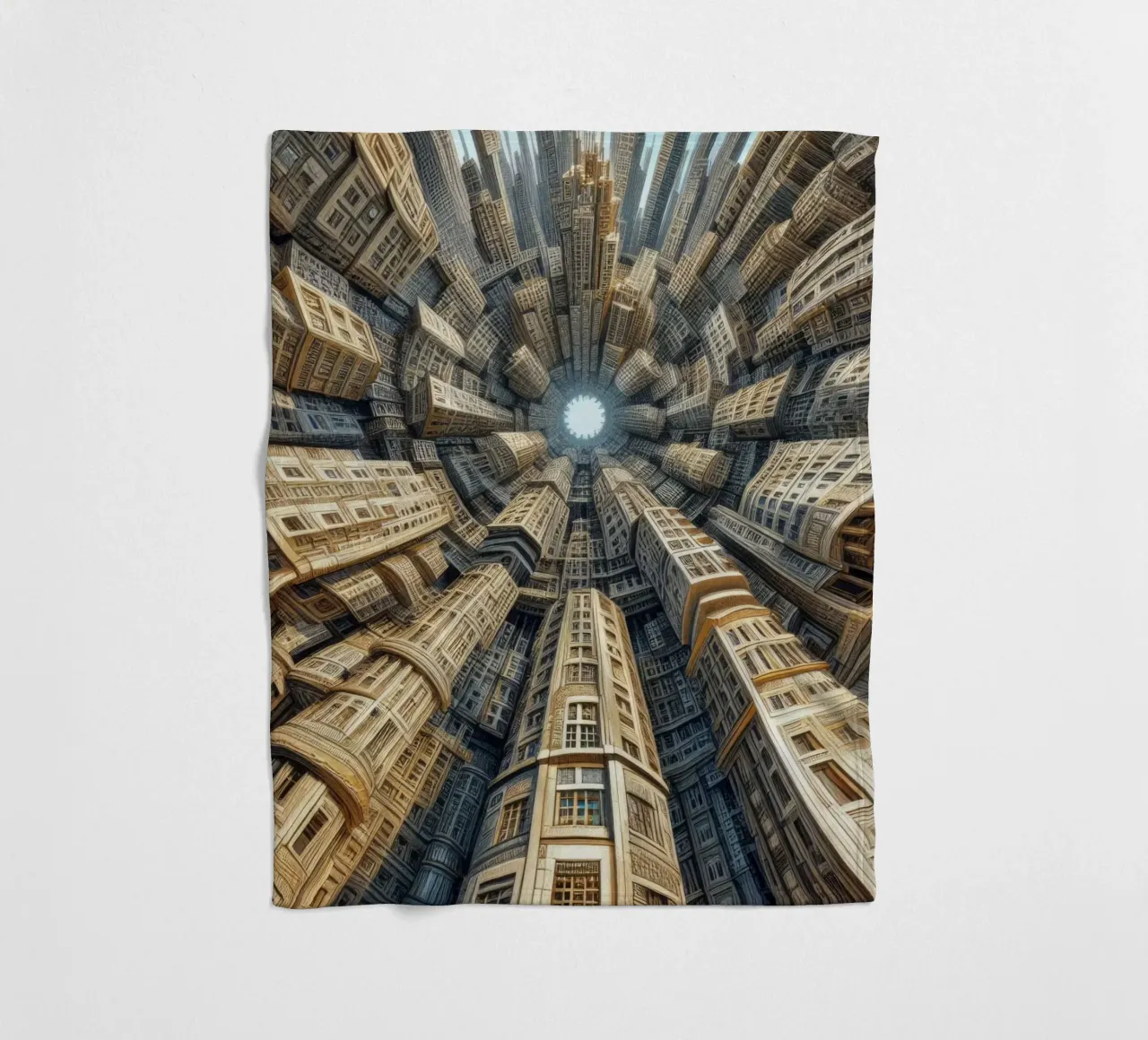 Sphere 035 - Towering Symmetrical Urban Structures coperta in pile da Spheres