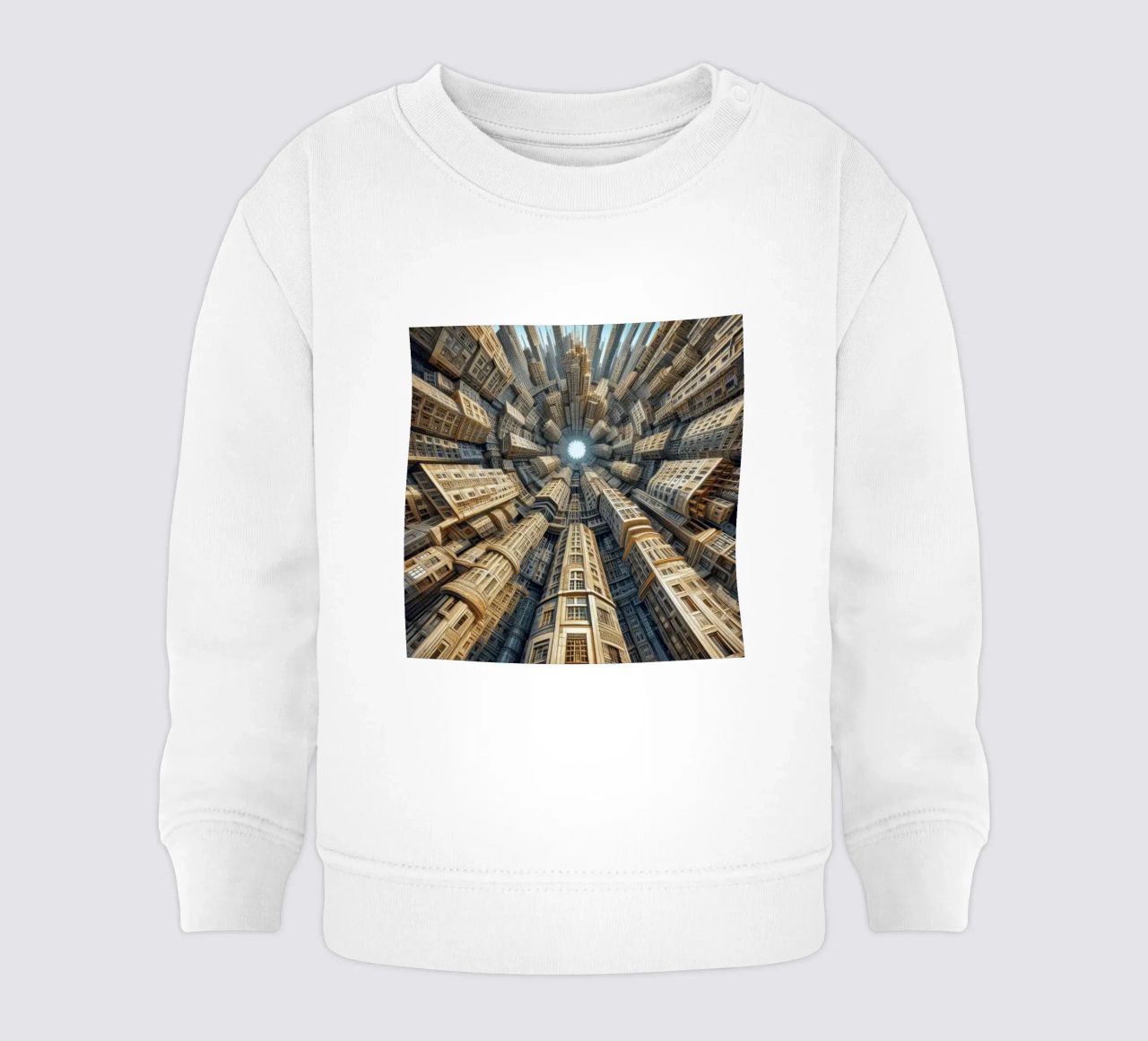 Sphere 035 - Towering Symmetrical Urban Structures felpa neonato da Spheres