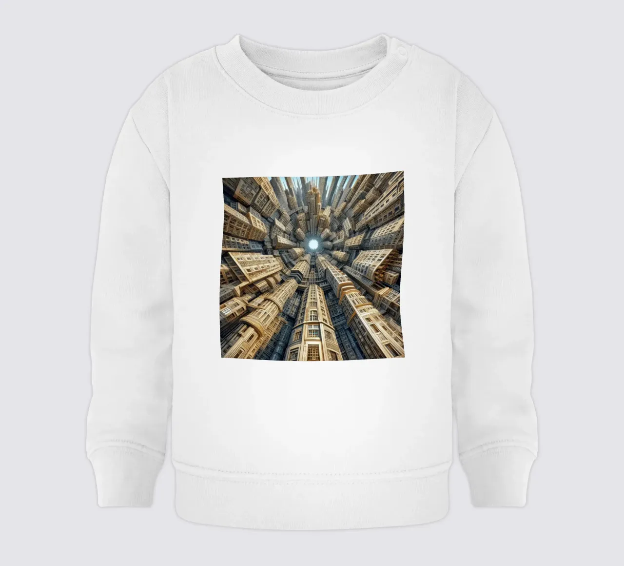 Sphere 035 - Towering Symmetrical Urban Structures felpa neonato da Spheres