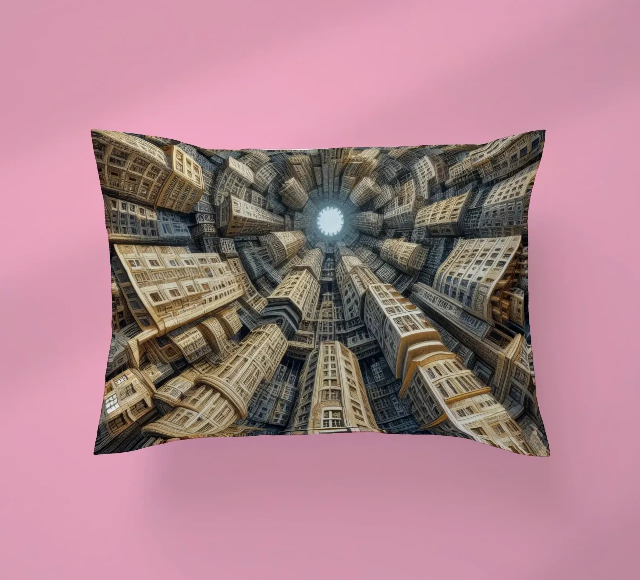 Sphere 035 - Towering Symmetrical Urban Structures cuscino da Spheres