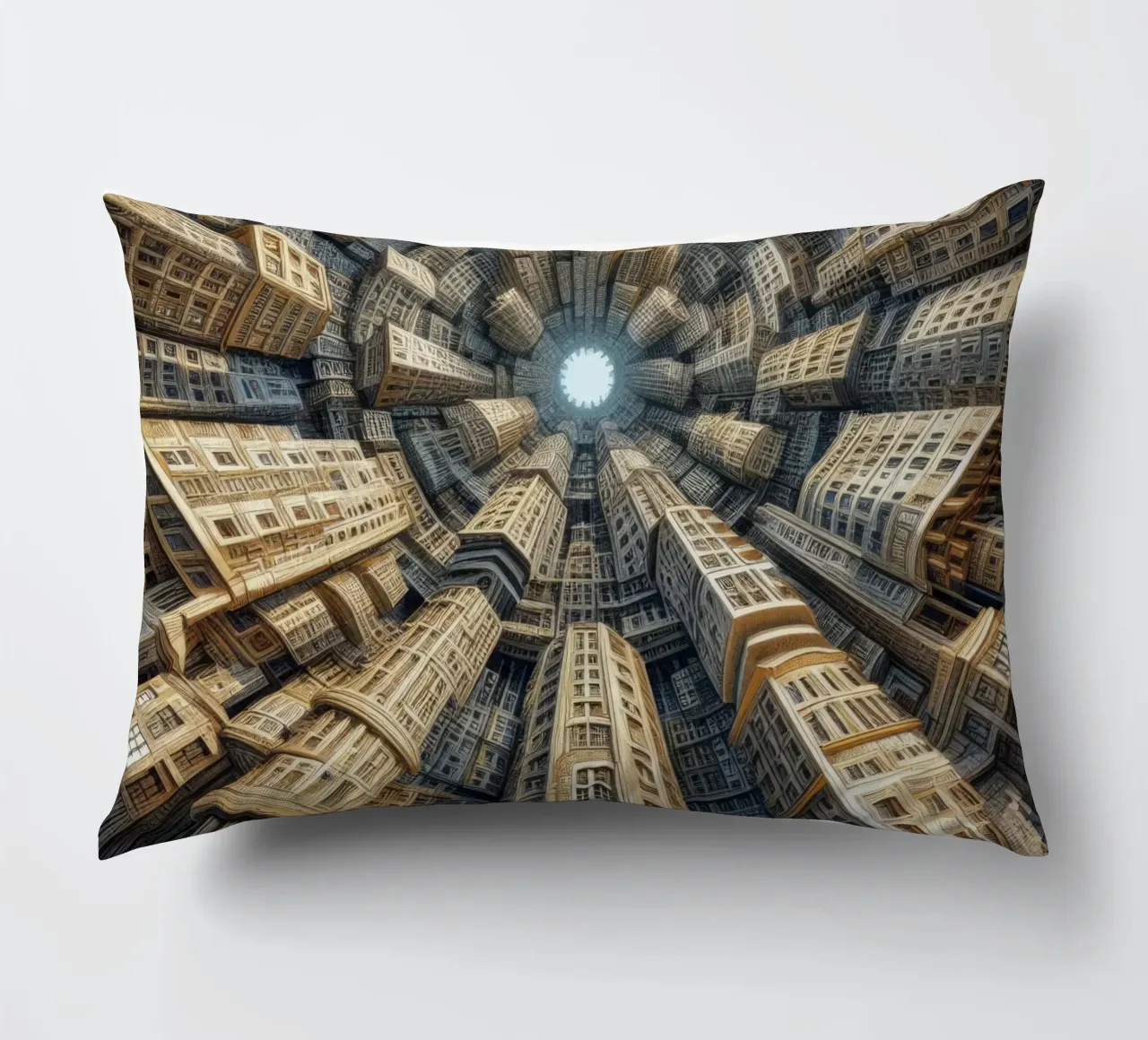 Sphere 035 - Towering Symmetrical Urban Structures cuscino da Spheres