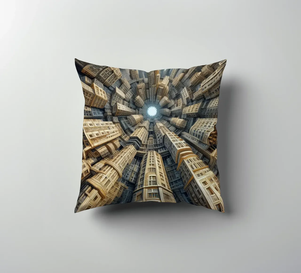 Sphere 035 - Towering Symmetrical Urban Structures cuscino da Spheres