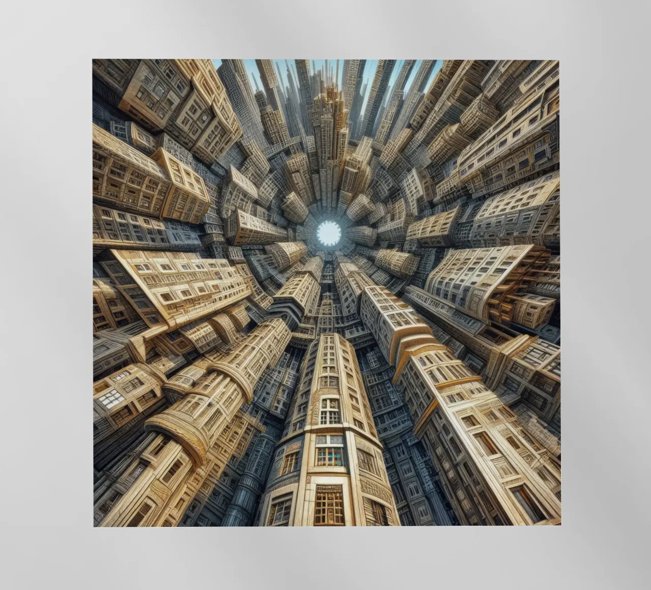 Sphere 035 - Towering Symmetrical Urban Structures pellicola backlit da Spheres