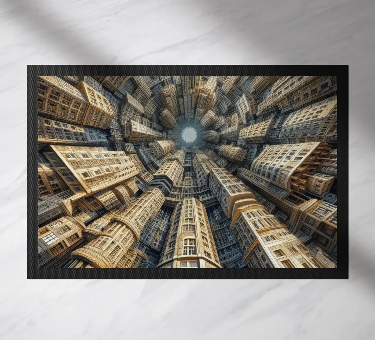 Sphere 035 - Towering Symmetrical Urban Structures felpudo de Spheres