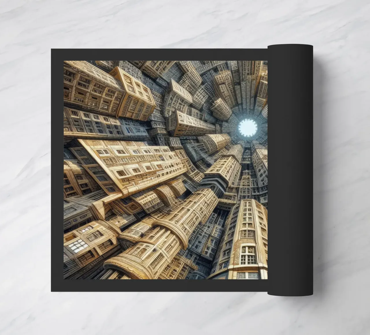Sphere 035 - Towering Symmetrical Urban Structures felpudo de Spheres