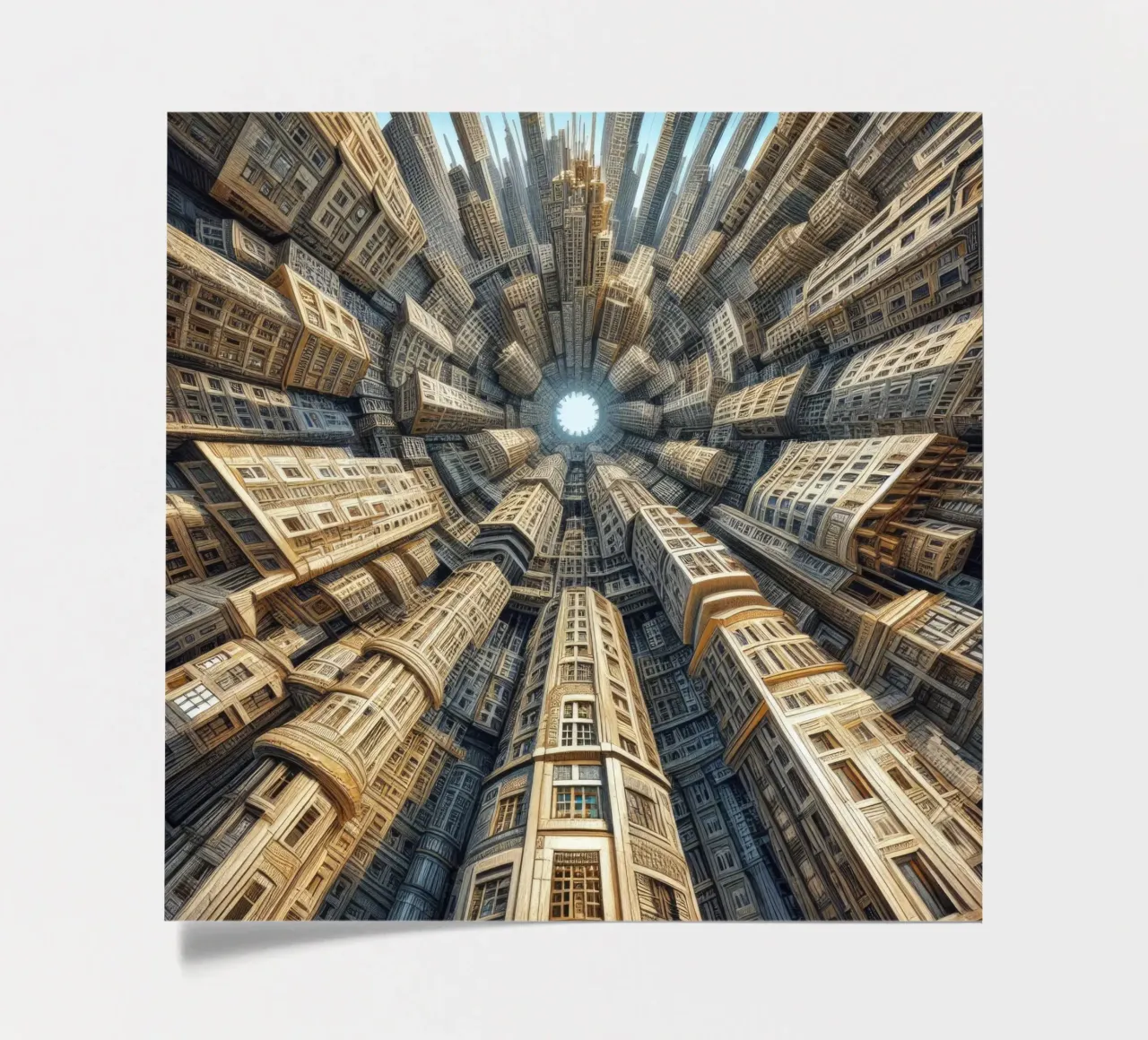 Sphere 035 - Towering Symmetrical Urban Structures foglio adesivo da Spheres