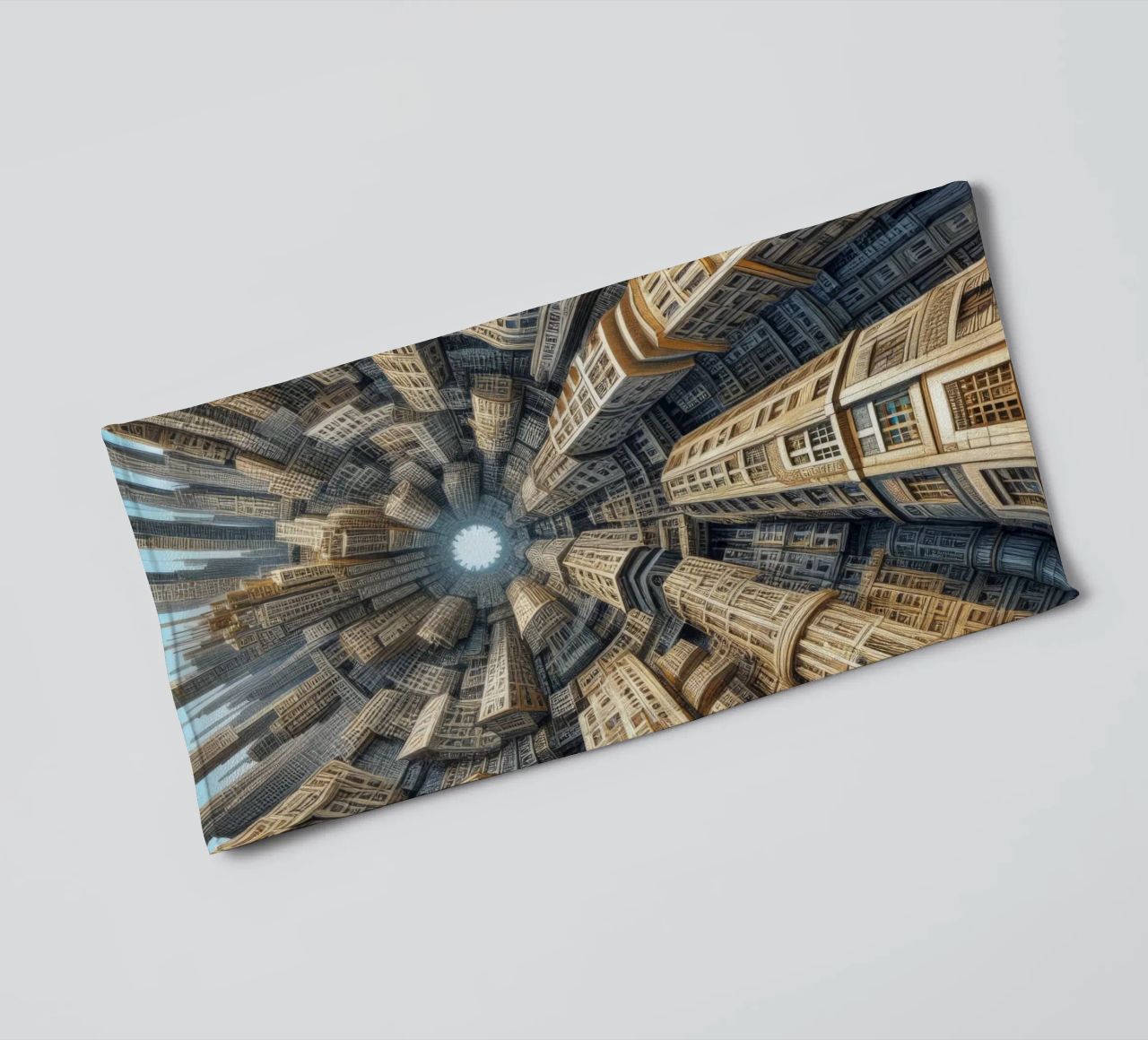 Sphere 035 - Towering Symmetrical Urban Structures towel by Spheres