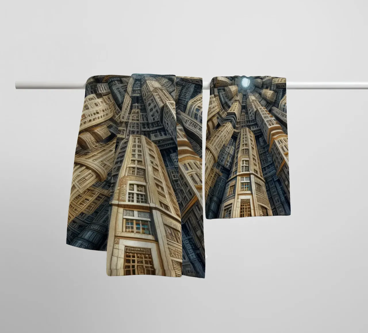 Sphere 035 - Towering Symmetrical Urban Structures Handtuch von Spheres