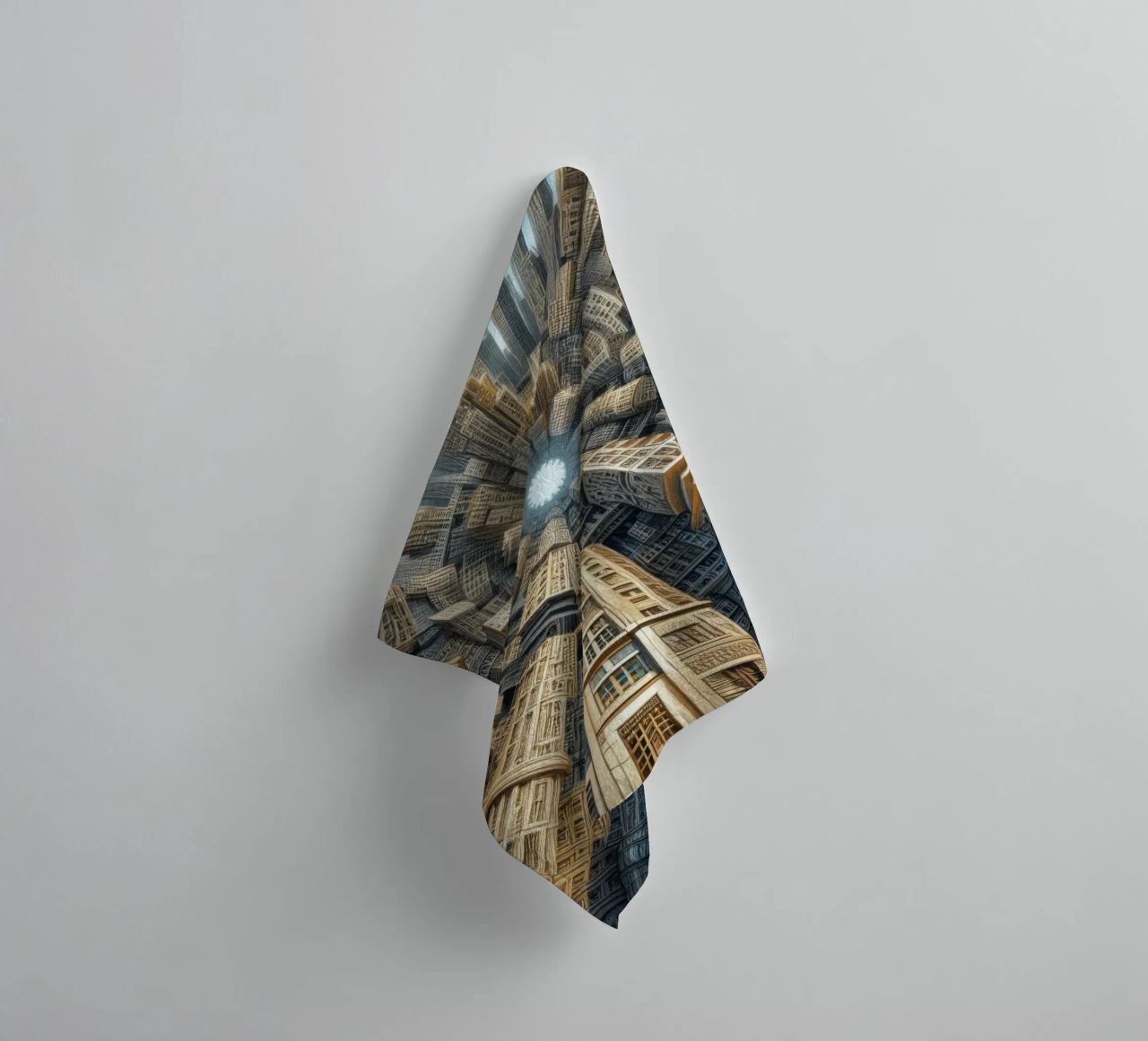 Sphere 035 - Towering Symmetrical Urban Structures towel by Spheres