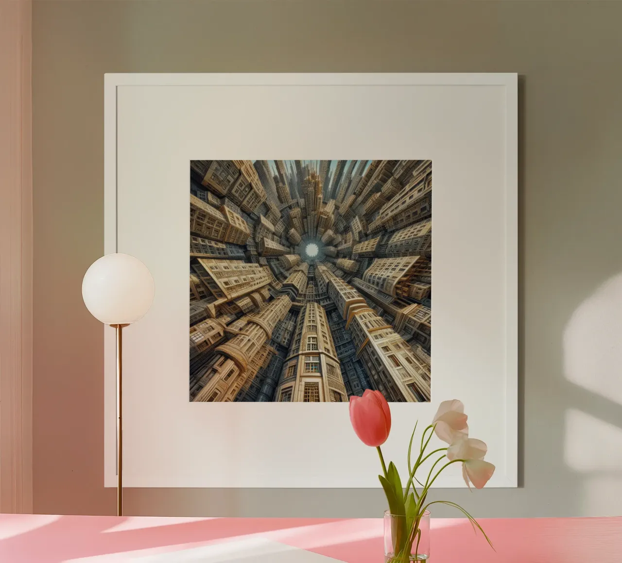 Sphere 035 - Towering Symmetrical Urban Structures carta hahnemühle da Spheres