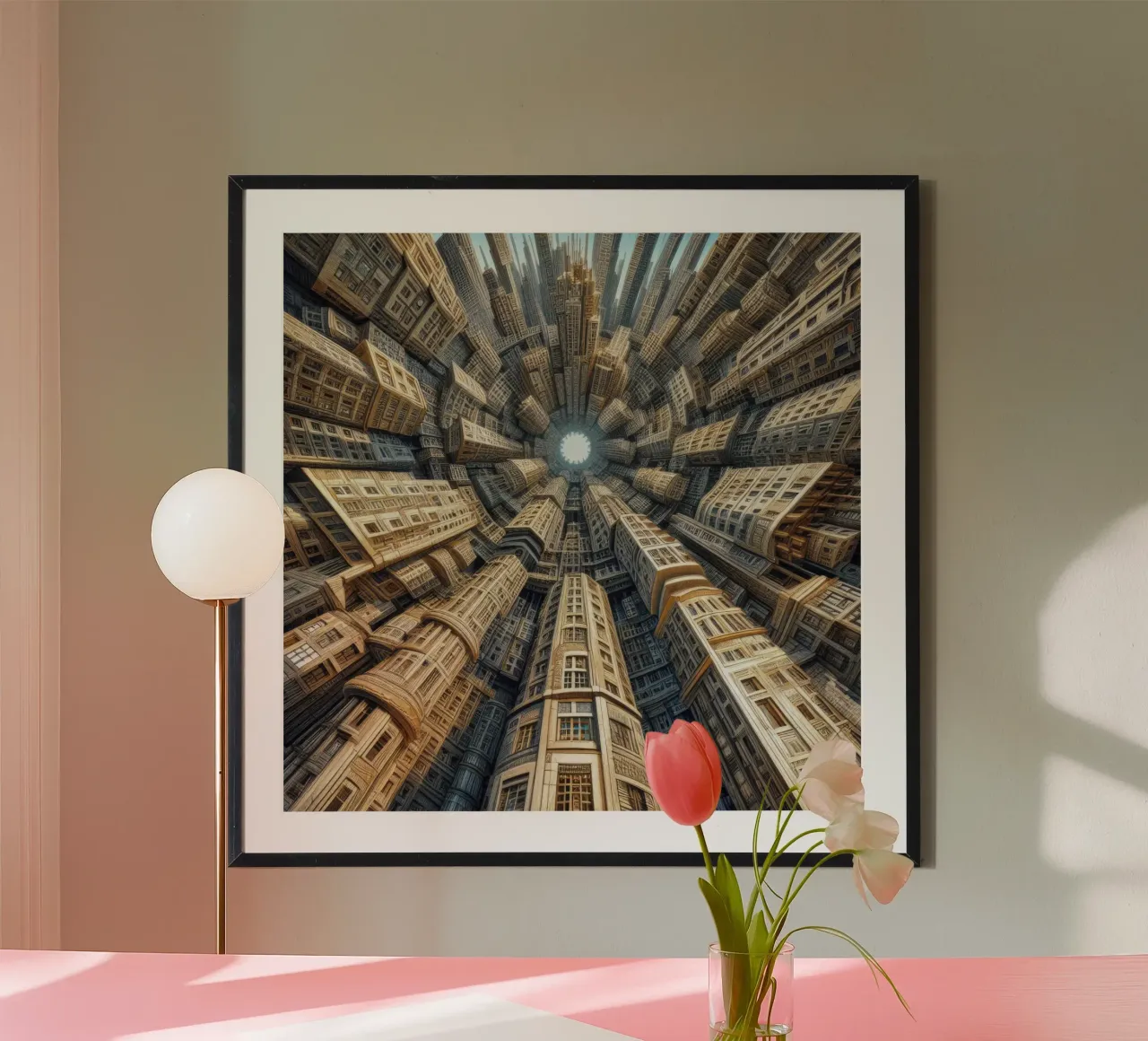 Sphere 035 - Towering Symmetrical Urban Structures carta hahnemühle da Spheres