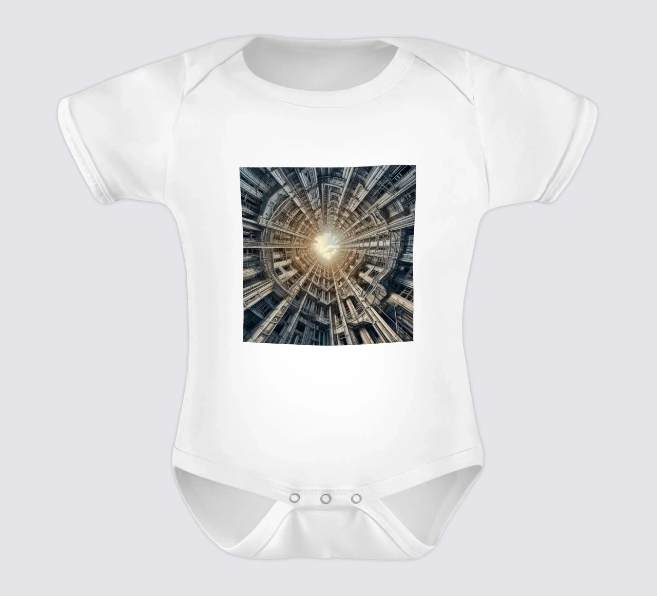 Sphere 040 - Futuristic Tunnel-Like Architecture body neonato maniche corte da Spheres