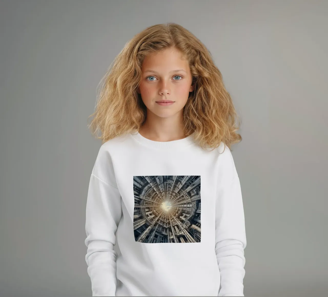 Sphere 040 - Futuristic Tunnel-Like Architecture Kinder Sweatshirt von Spheres