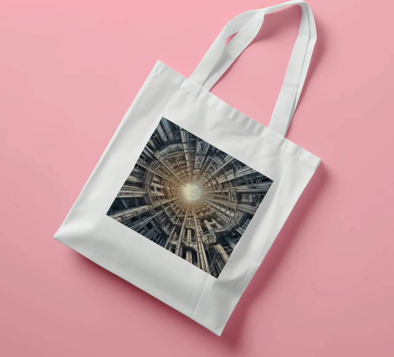 Sphere 040 - Futuristic Tunnel-Like Architecture borsa in juta da Spheres