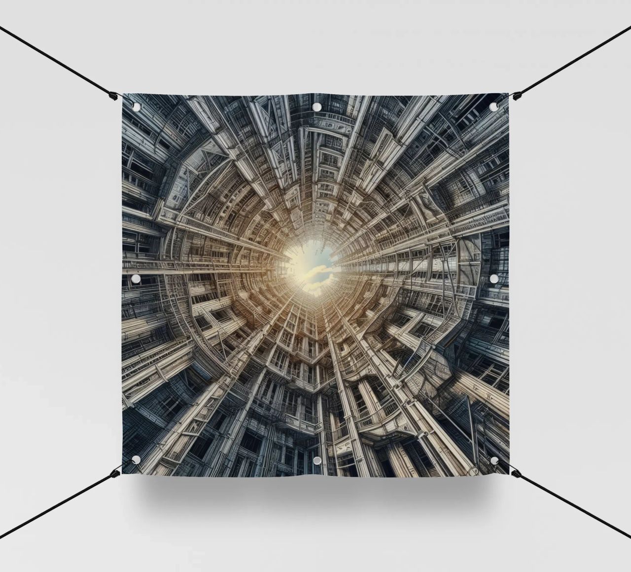 Sphere 040 - Futuristic Tunnel-Like Architecture telo in pvc da Spheres