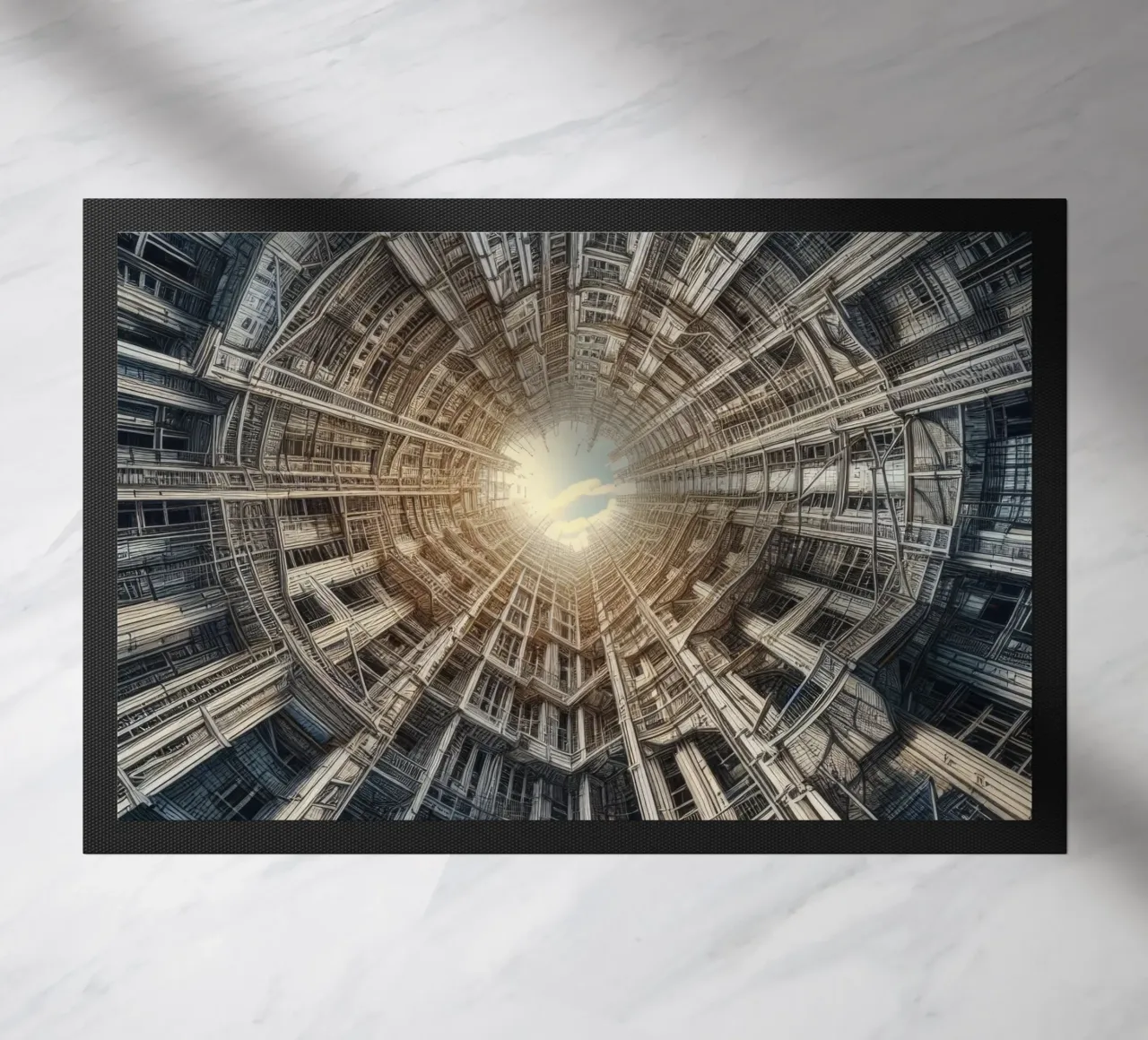 Sphere 040 - Futuristic Tunnel-Like Architecture doormat by Spheres