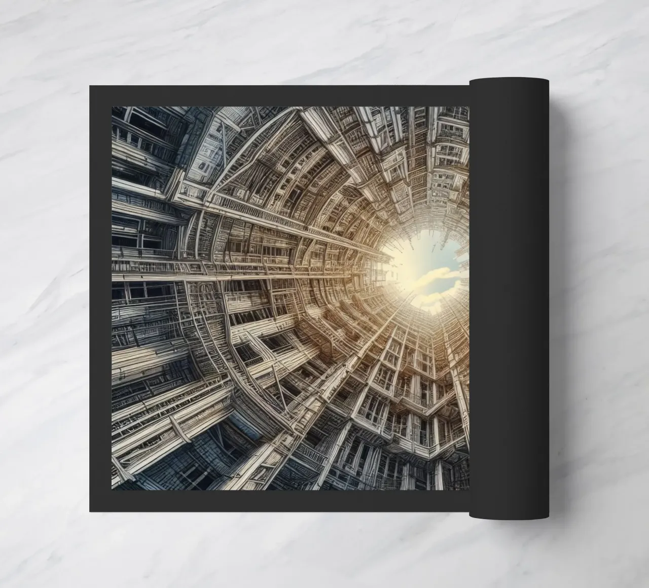 Sphere 040 - Futuristic Tunnel-Like Architecture doormat by Spheres