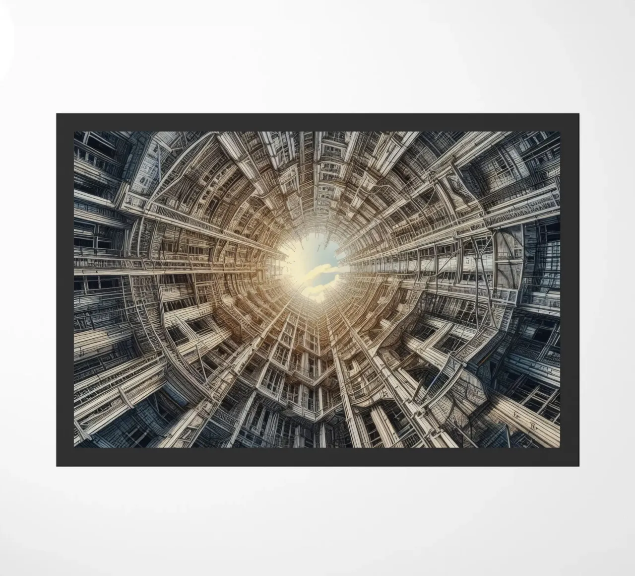 Sphere 040 - Futuristic Tunnel-Like Architecture doormat by Spheres