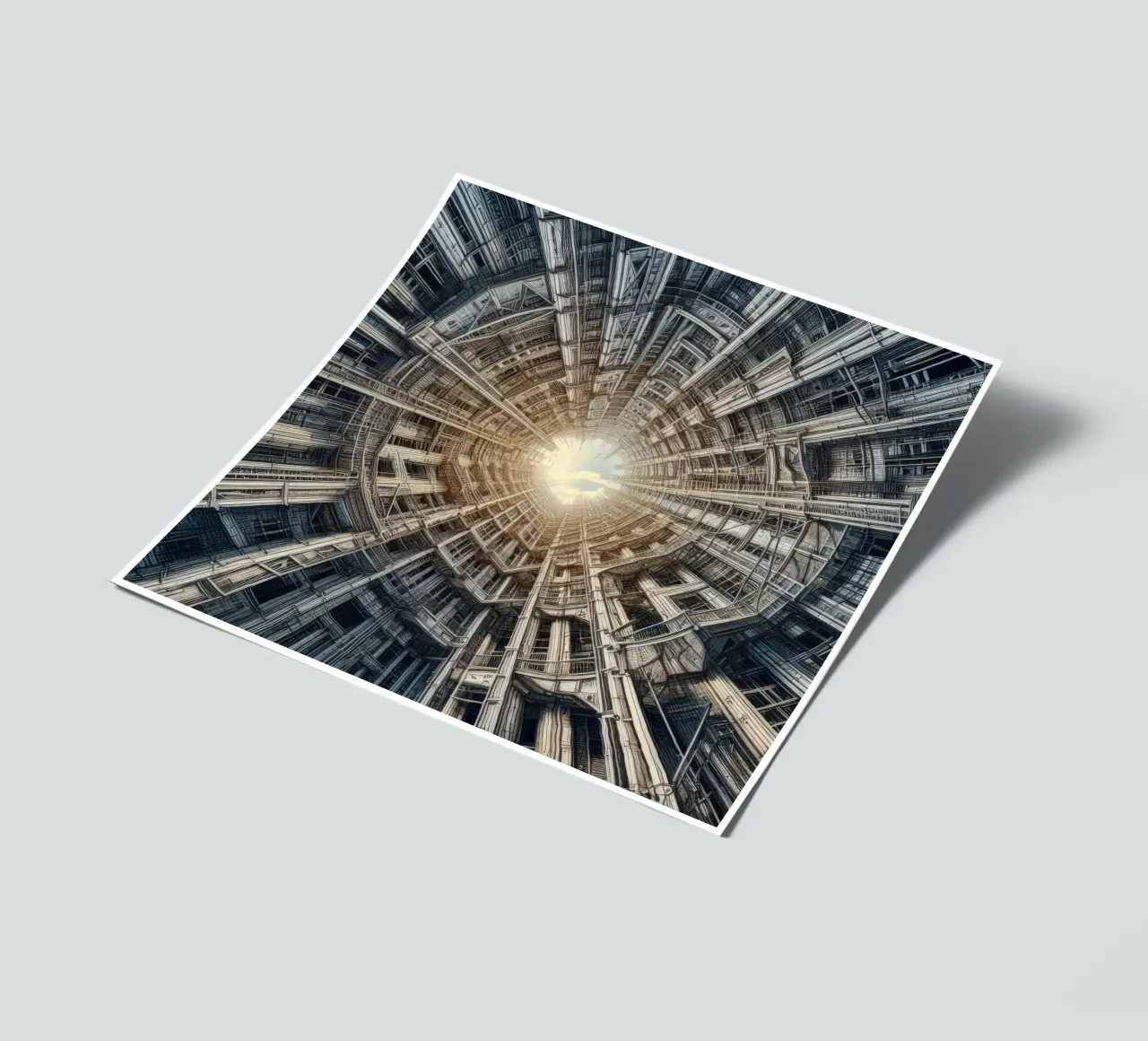 Sphere 040 - Futuristic Tunnel-Like Architecture foglio adesivo da Spheres