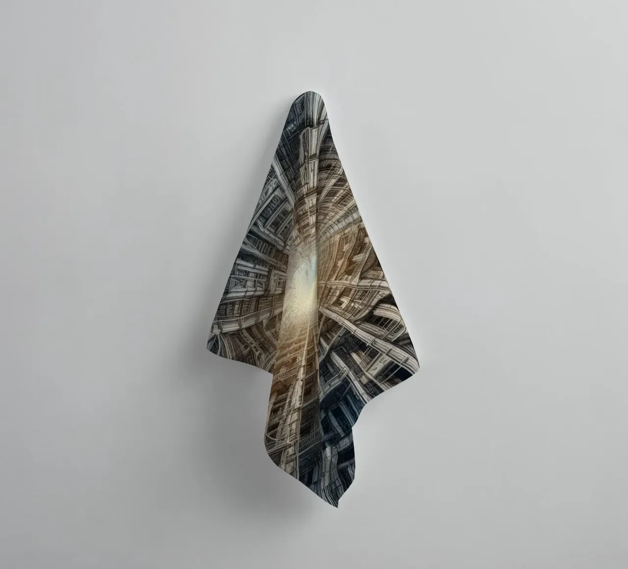 Sphere 040 - Futuristic Tunnel-Like Architecture asciugamano da bagno da Spheres