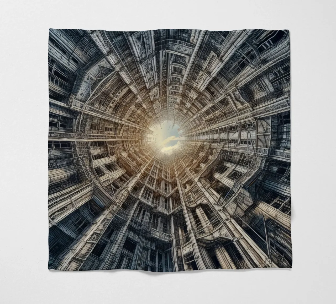 Sphere 040 - Futuristic Tunnel-Like Architecture Fleecedecke von Spheres