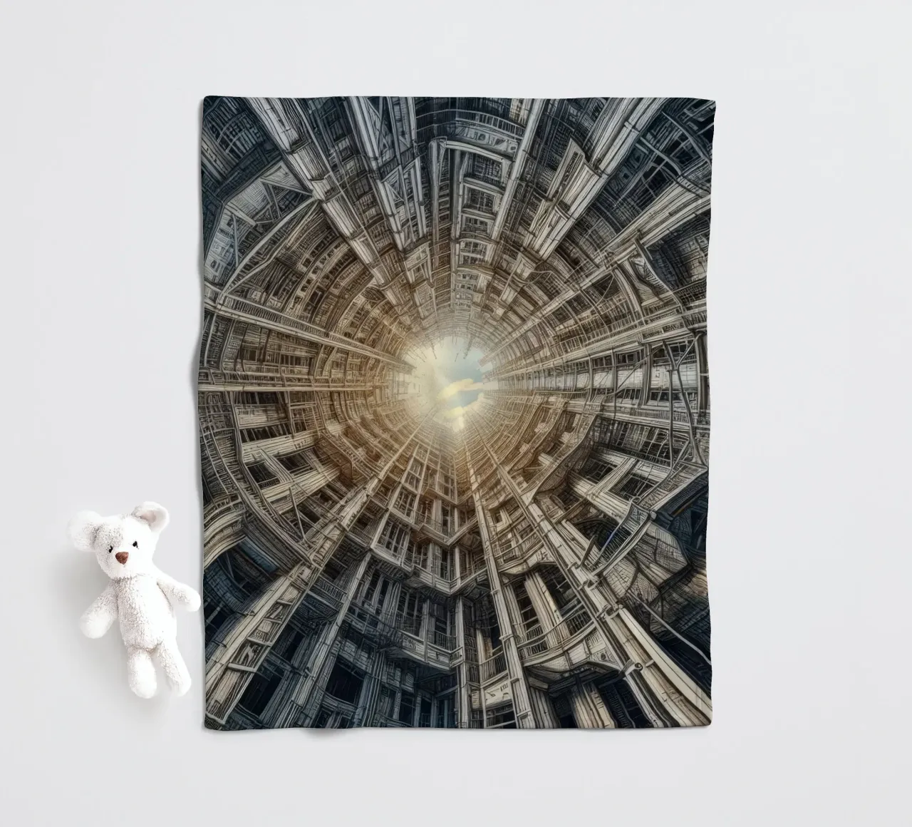 Sphere 040 - Futuristic Tunnel-Like Architecture Fleecedecke von Spheres
